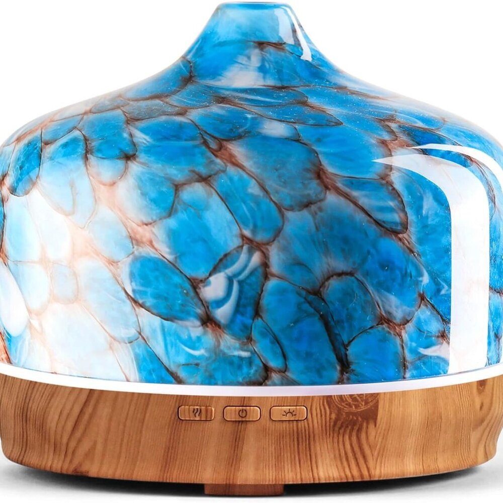 500ml Glass Essential Oil Diffuser Aromatherapy Ultrasonic Cool Mist Humidifier